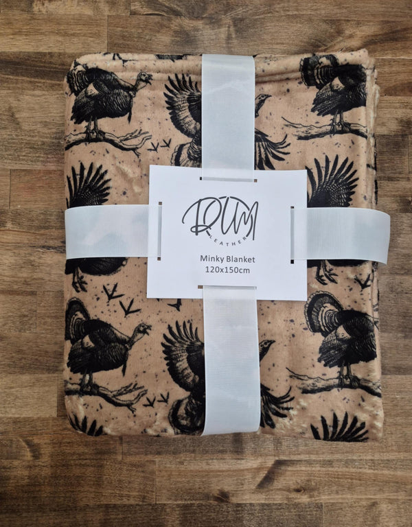 Turkey Minky Blanket