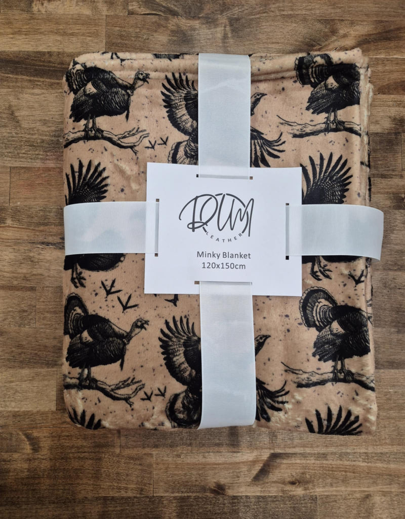 Turkey Minky Blanket