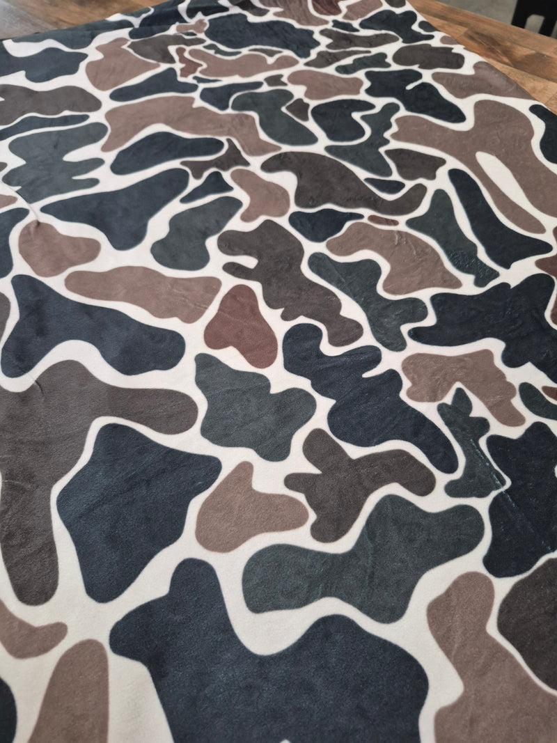Personalized Camo Baby Blanket with Custom Text