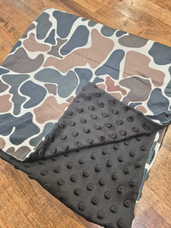 Personalized Camo Baby Blanket with Custom Text