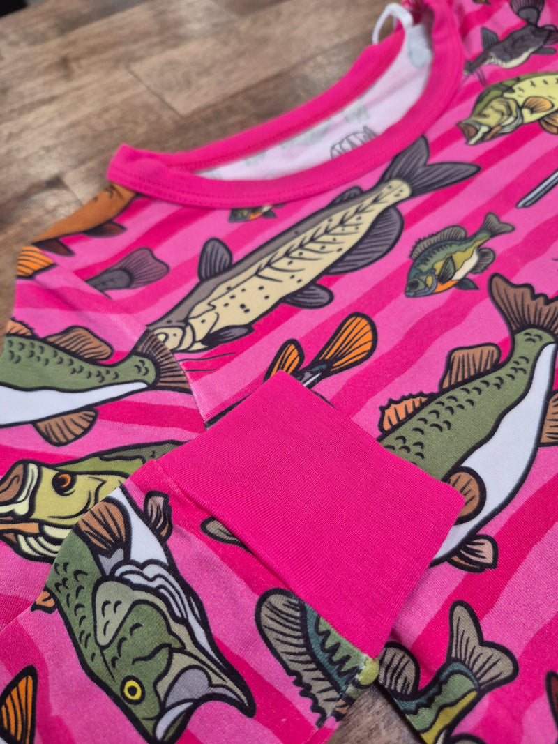 Pink Fresh Water Fish Bamboo Set
