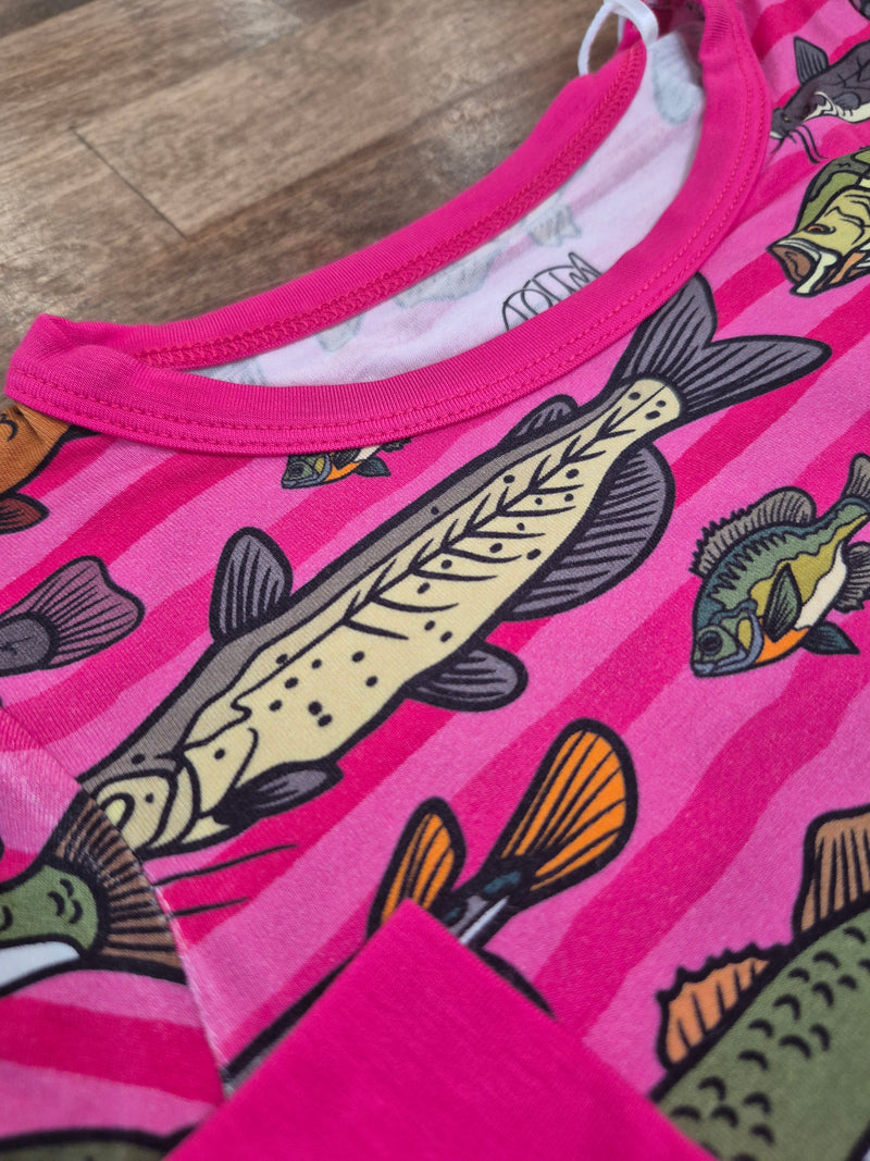 Pink Fresh Water Fish Bamboo Set