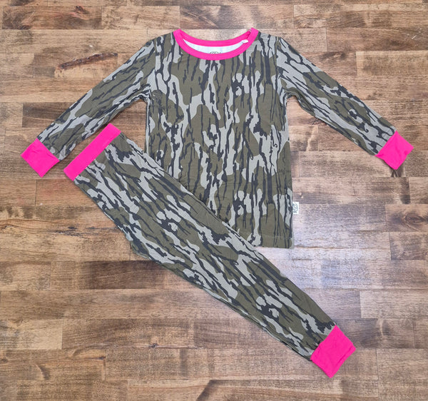 Mossy Oak® Bottomland Long Sleeve Bamboo Set - Pink