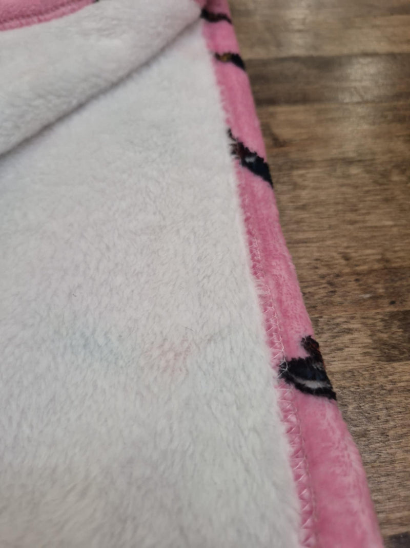Pink Feathered Minky Blanket