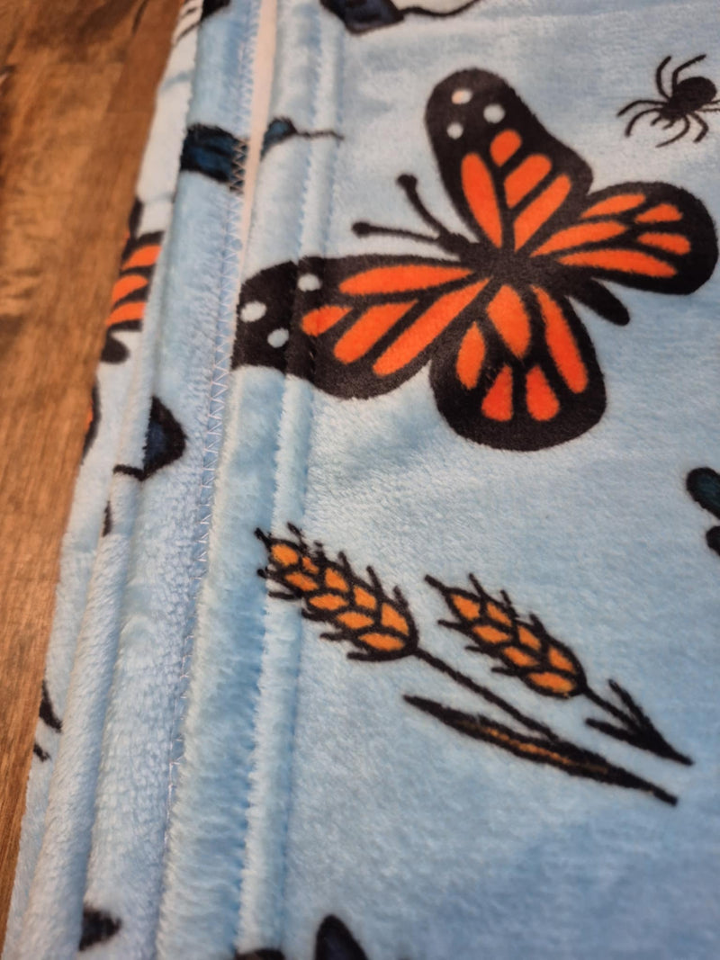 Bug Hunt Adventures Minky Blanket- Blue