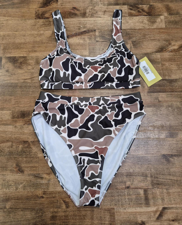 Camo Bikini Top and Bottom Pair