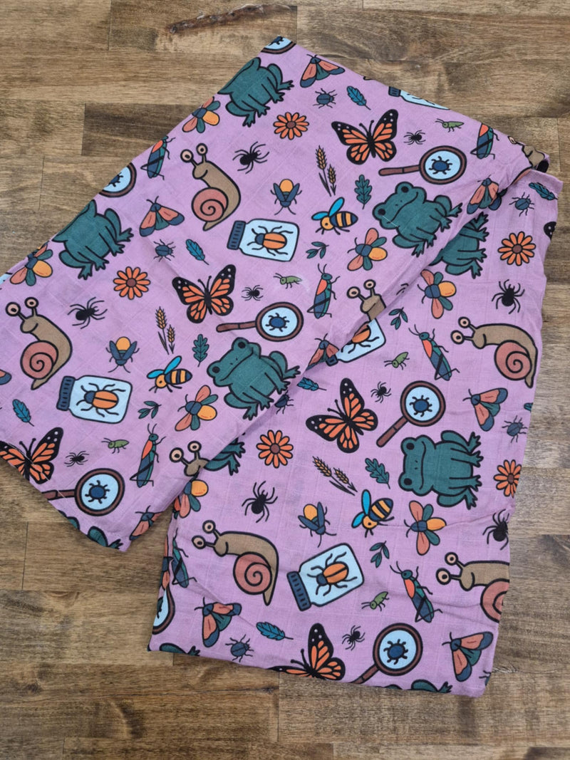 Bug Hunt Adventures Swaddle- Purple
