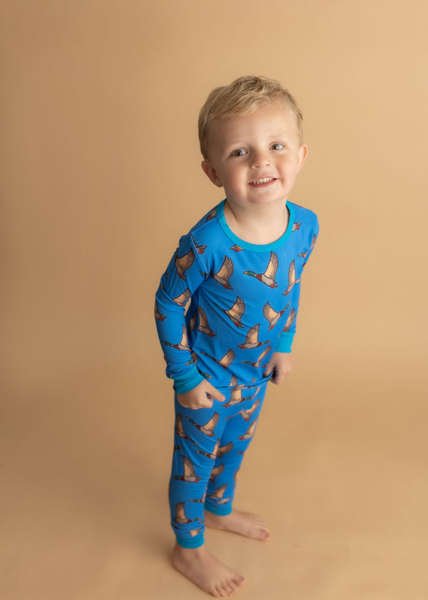 Blue Feathered Bamboo Set