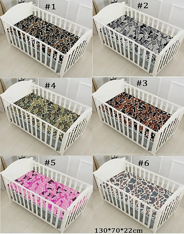 Camo Fitted Crib Sheet for Nursery Bedding