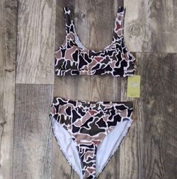Camo Bikini Top and Bottom Pair