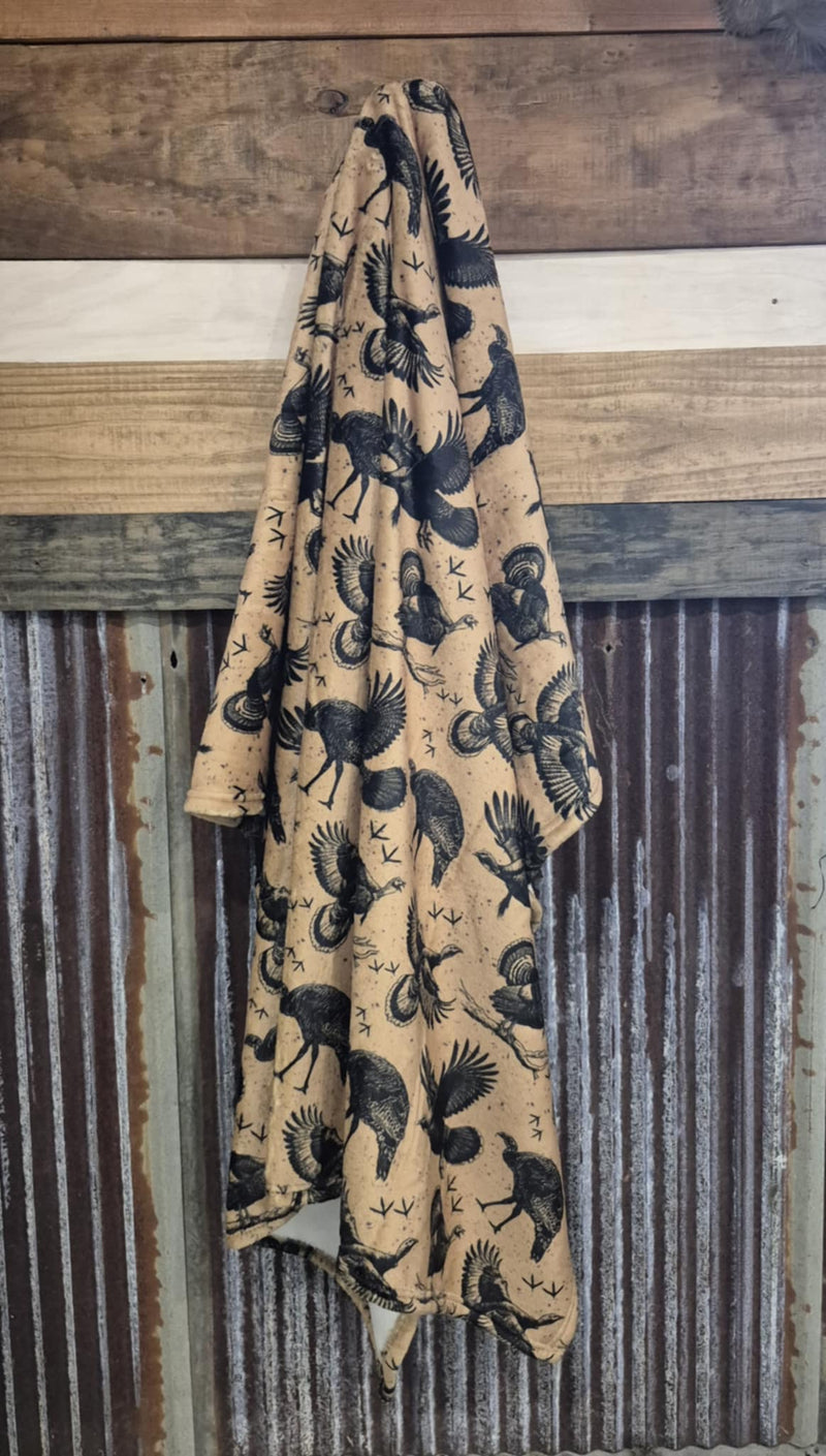 Turkey Minky Blanket
