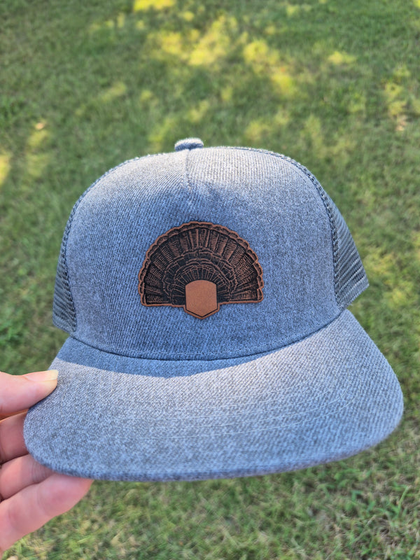 Youth & Toddler Turkey Fan Patch Hat – Gray Trucker