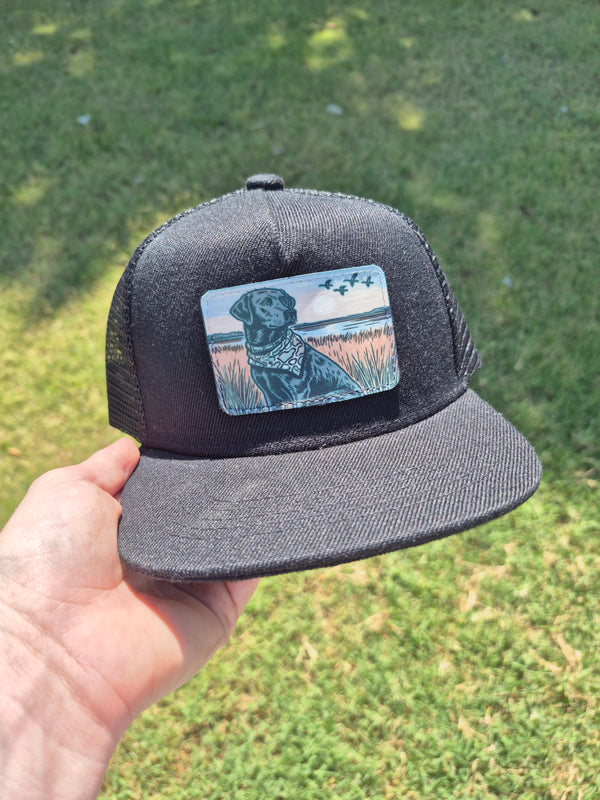 Youth & Toddler Retriever Patch Hat – Black Trucker