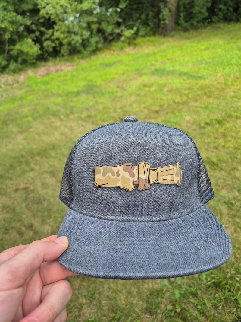 Toddler Camo Duck Call Trucker Hat – Gray